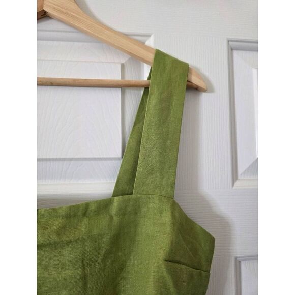 Reformation Kerrigan Linen Dress in Avocado Green Sz 8 NWT $218 - Picture 6 of 11